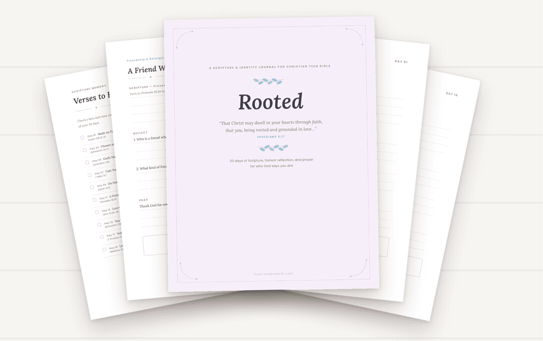 FREE Printable: Rooted — A Scripture & Identity Journal for Christian Teen Girls