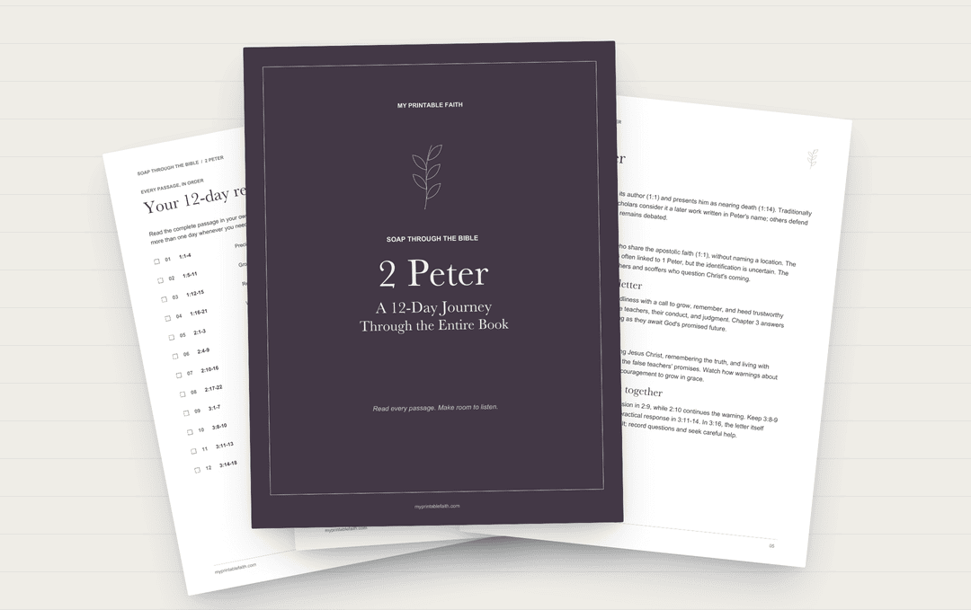 SOAP Through the Bible: A Free 12-Day 2 Peter Bible Study Journal