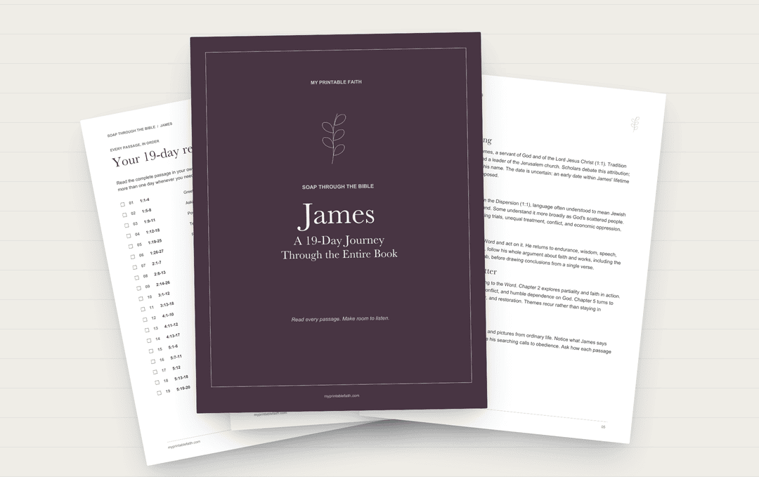 SOAP Through the Bible: A Free 19-Day James Bible Study Journal