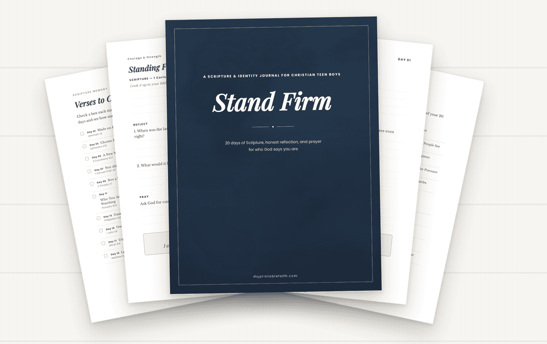 Stand Firm: A Free Scripture & Identity Journal for Christian Teen Boys